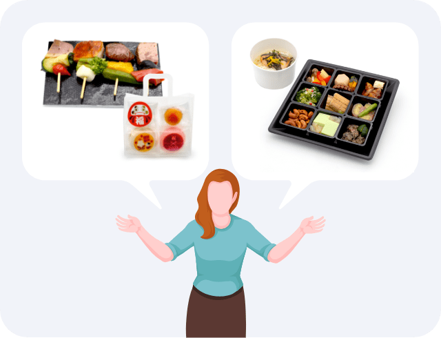 季節や利用シーンにあわせた たくさんのプランから食事を選べます
